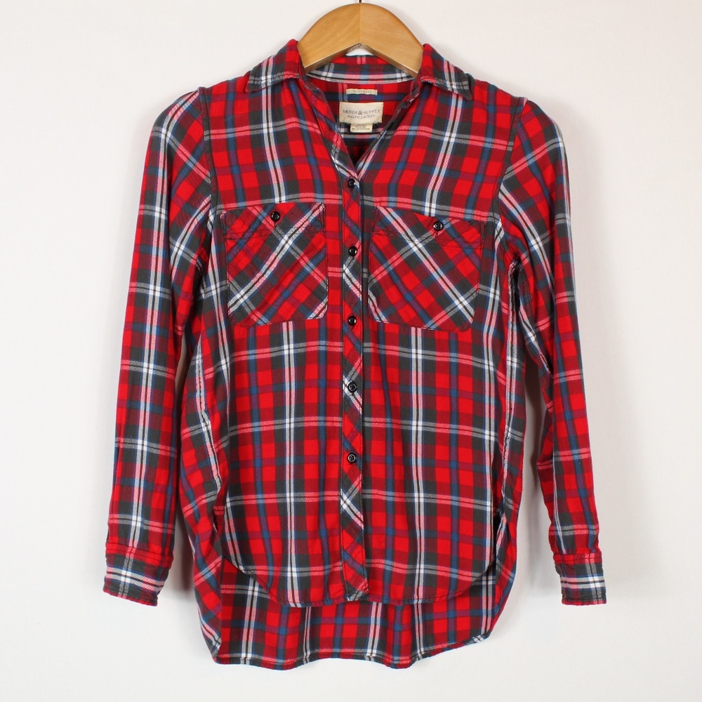 RL Denim & Supply | Plaid button down shirt XS